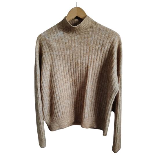 H&M Mohair Blend Sweater Tan Women's Size 10 - Picture 2 of 5